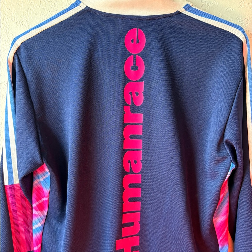 Adidas Humanrace  Navy and Pink Tracksuit - Picture 3 of 4